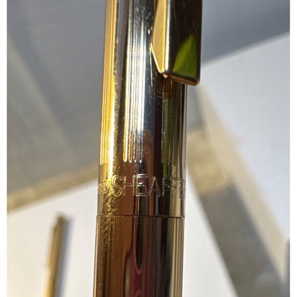 Sheaffer Pen and Pencil Set Gold Electroplated With Textured & Smooth Lady - Picture 4 of 9